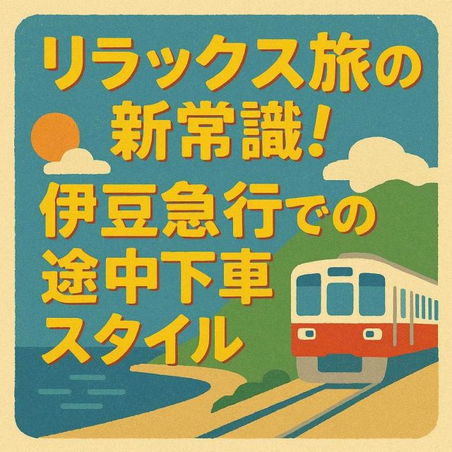 リラックス旅の新常識！伊豆急行での途中下車スタイル