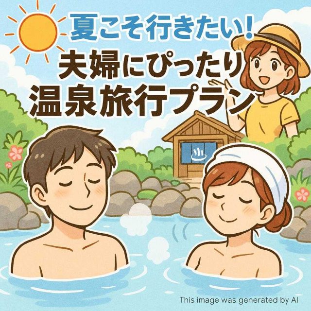 夏こそ行きたい！夫婦にぴったりな温泉旅行プラン