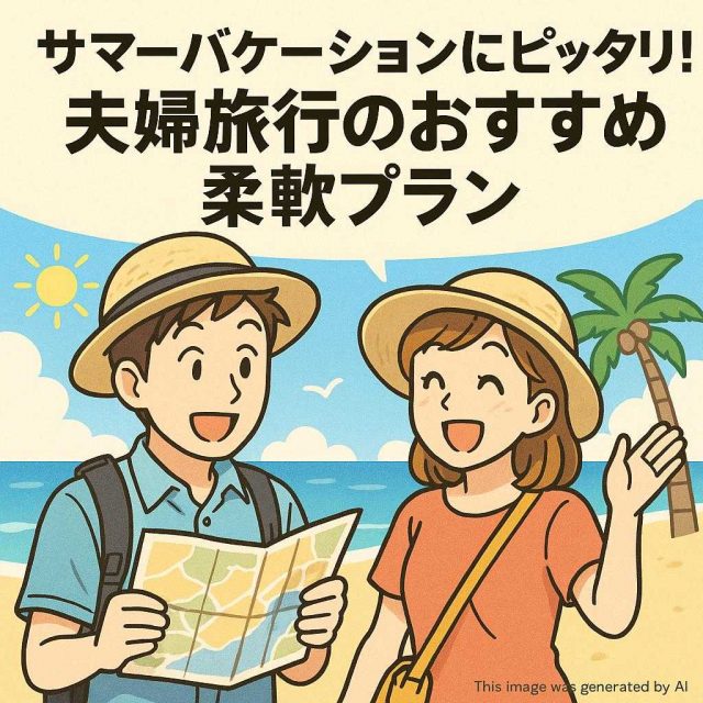 サマーバケーションにピッタリ！夫婦旅行のおすすめ柔軟プラン
