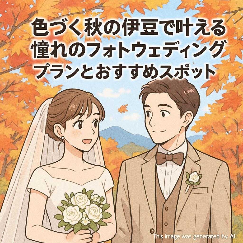 色づく秋の伊豆で叶える憧れのフォトウェディング: プランとおすすめスポット