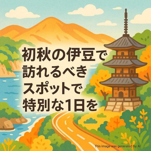 初秋の伊豆で訪れるべきスポットで特別な1日を