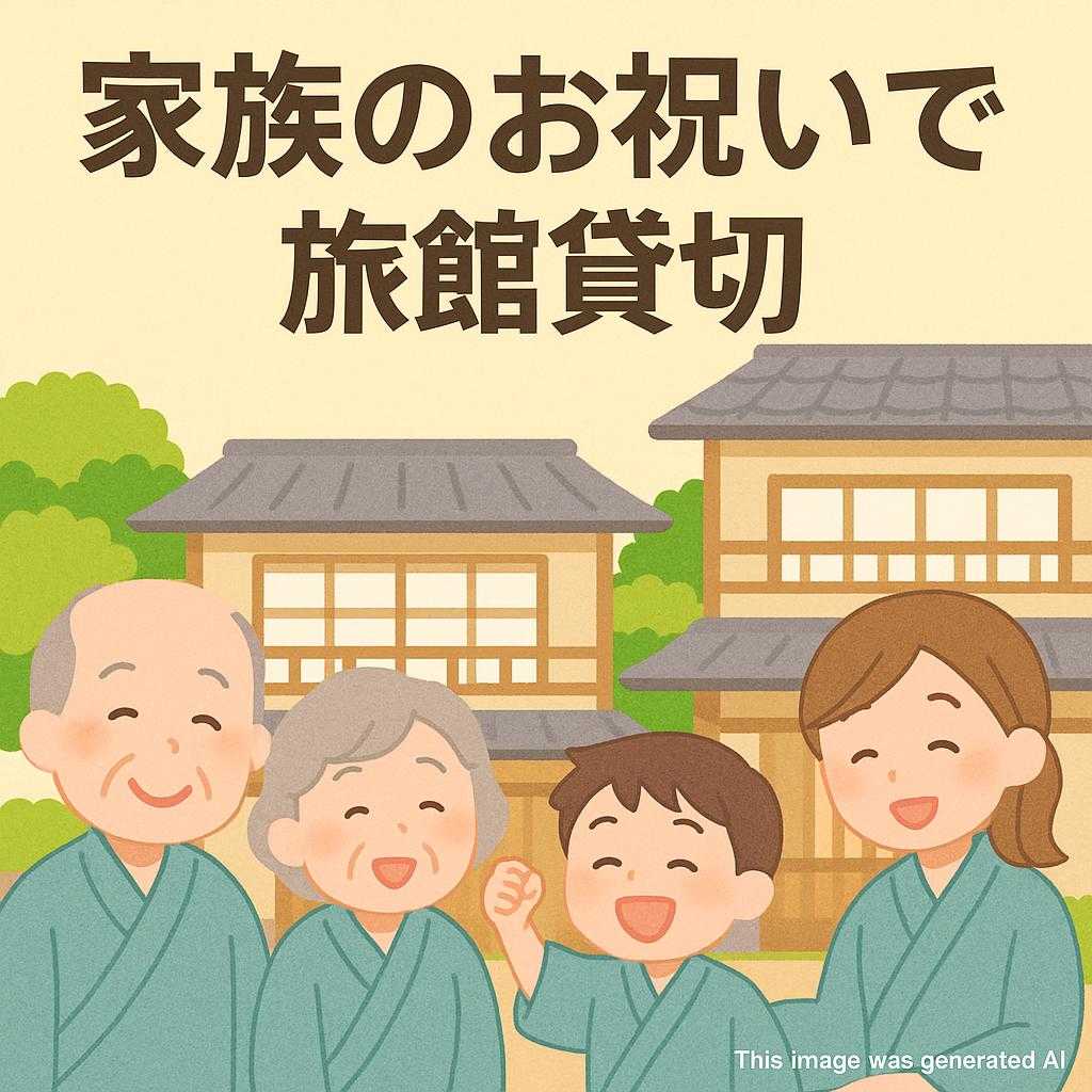 家族のお祝いで旅館貸切