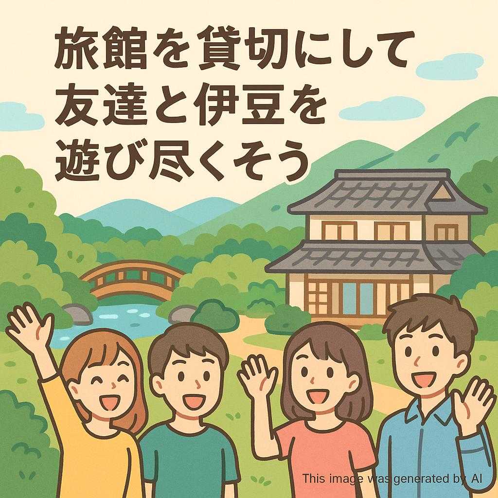 旅館を貸切にして友達と伊豆を遊び尽くそう