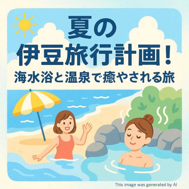 夏の伊豆旅行計画！海水浴と温泉で癒やされる旅