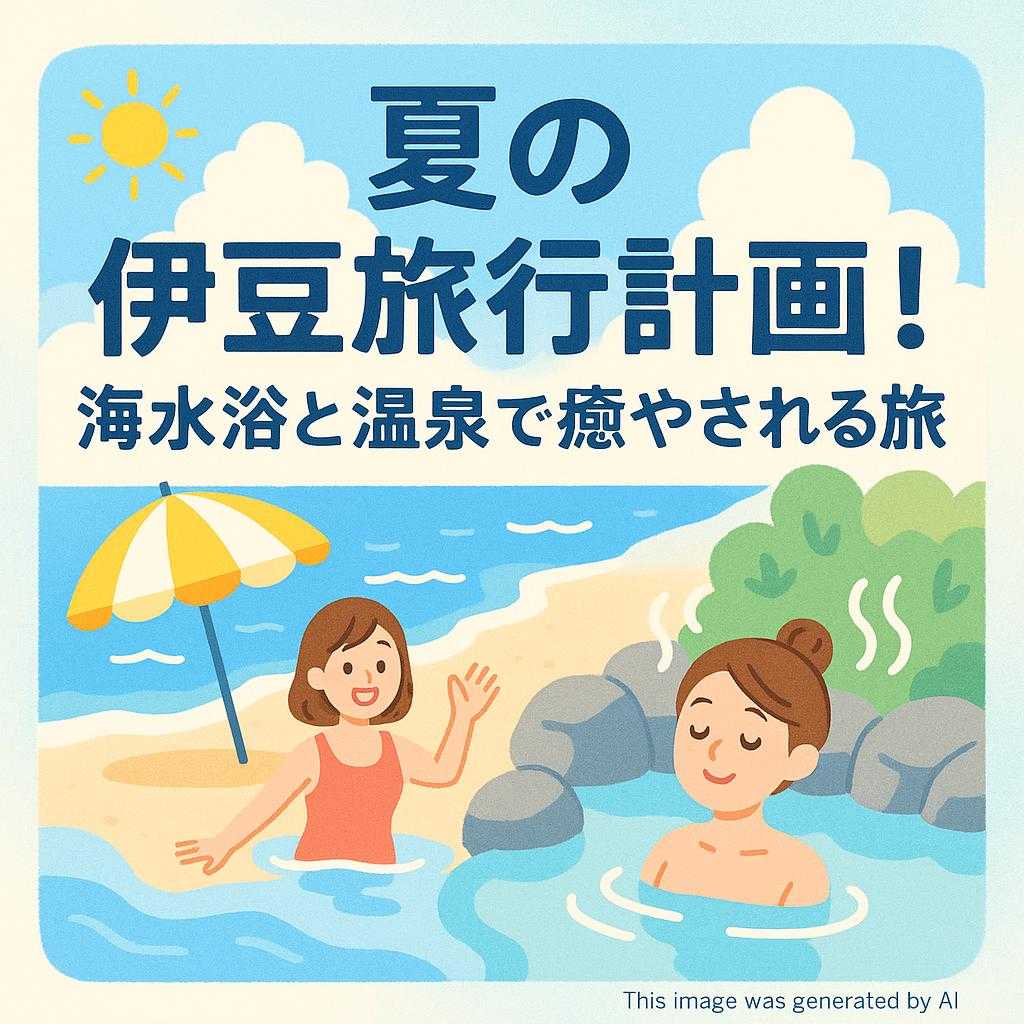 夏の伊豆旅行計画！海水浴と温泉で癒やされる旅