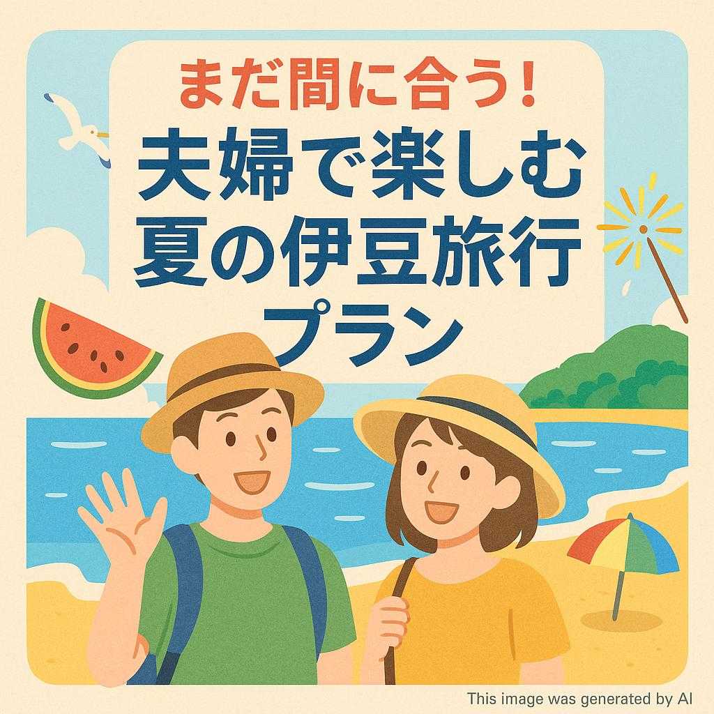 まだ間に合う！夫婦で楽しむ夏の伊豆旅行プラン