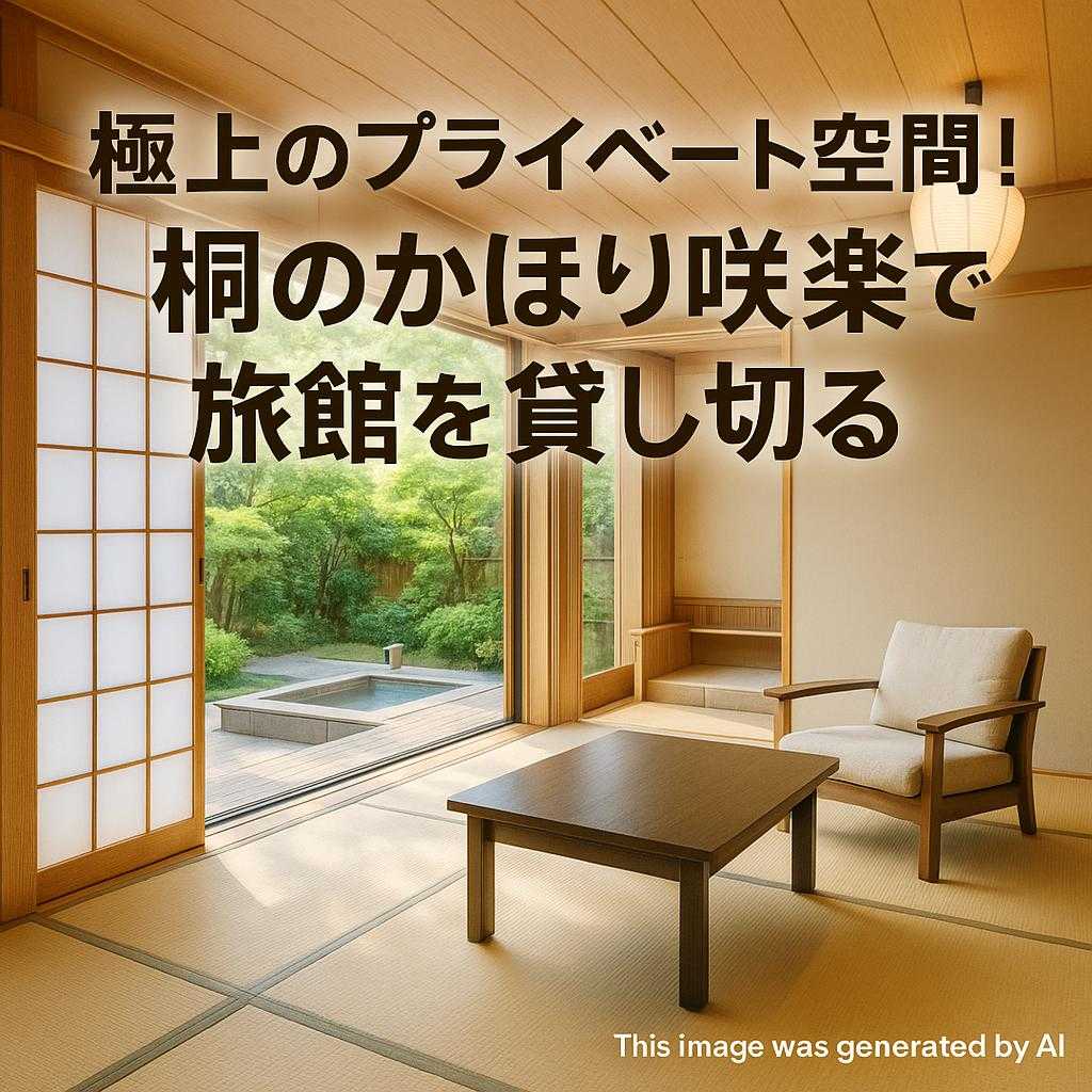 極上のプライベート空間！桐のかほり咲楽で旅館を貸し切る