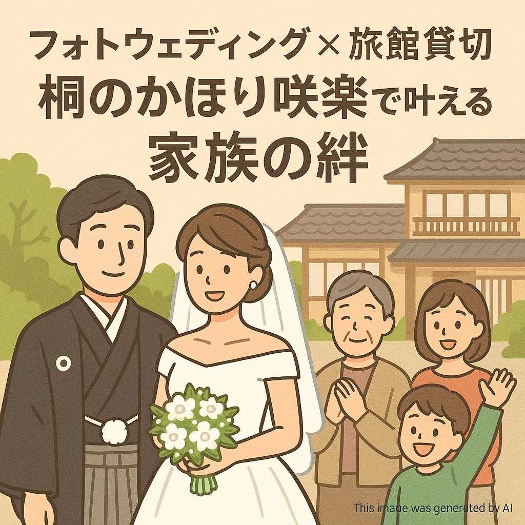 フォトウェディング×旅館貸切・桐のかほり咲楽で叶える家族の絆