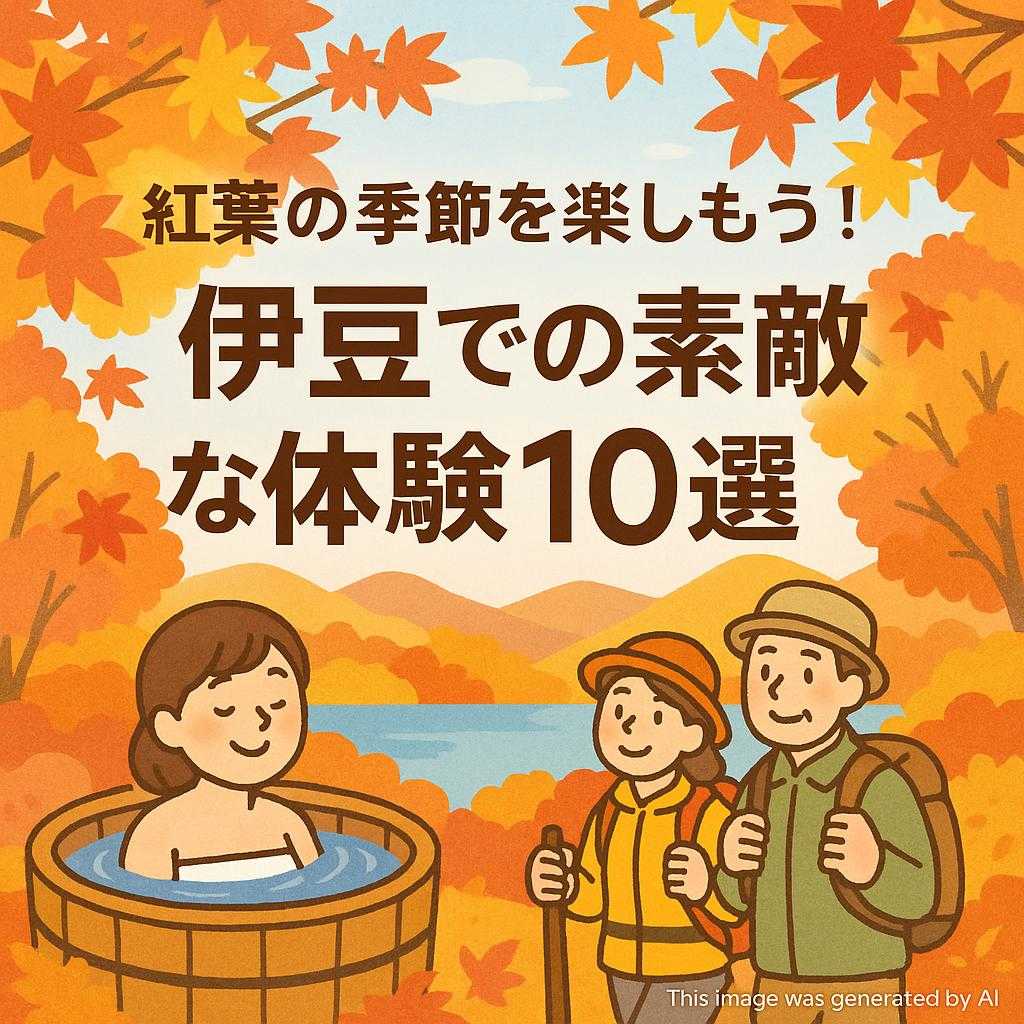紅葉の季節を楽しもう!伊豆での素敵な体験10選