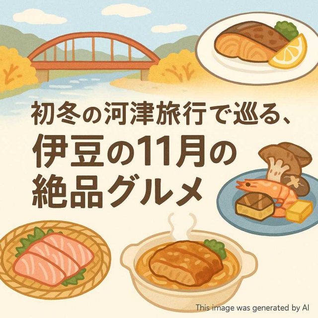 初冬の河津旅行で巡る、伊豆の11月の絶品グルメ