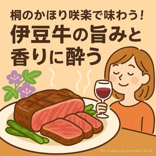 桐のかほり咲楽で味わう！伊豆牛の旨みと香りに酔う