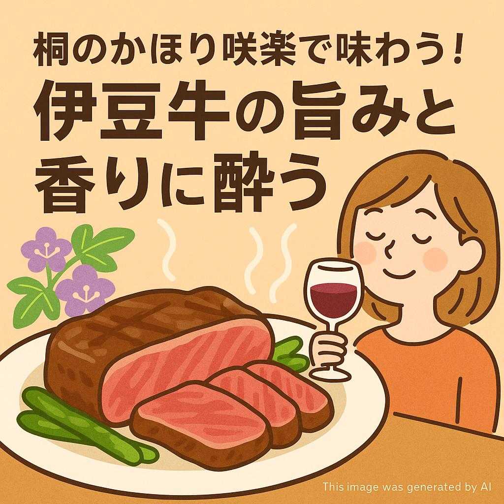 桐のかほり咲楽で味わう！伊豆牛の旨みと香りに酔う